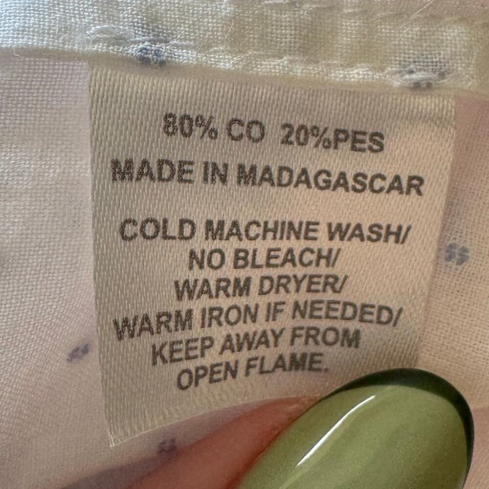 Hill House Ellie Nap Dress Blue Swiss Dot White Smocked Midi Size XS - Picture 7 of 10